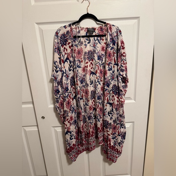 Angie Multicolor Floral Pattern Cardigan - Picture 1 of 3